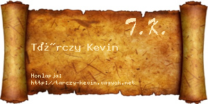Tárczy Kevin névjegykártya